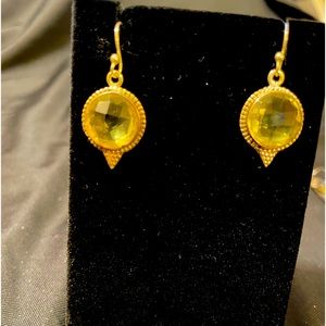 Silver citrine earrings